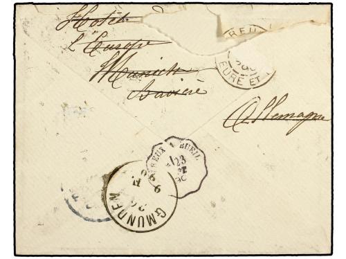 ✉ ALEMANIA. 1890 (Sept 9). Cover to FRANCE franked by 1888 2