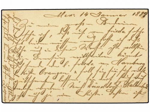 ✉ EGIPTO. Ed. . 1889 (Jan 14). Egypt 5 m. rose carmine posta