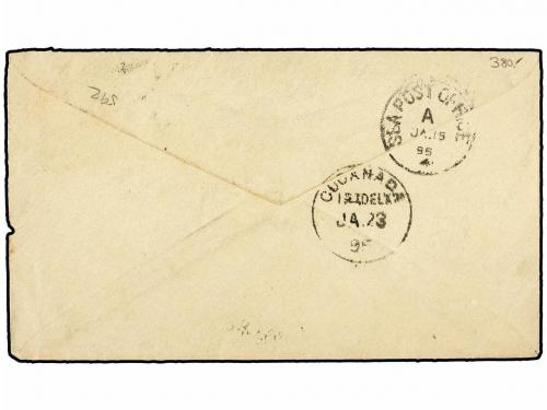 ✉ CANADA. Ed. . 1894 (Dec 11). Cover from TORONTO to MADRAS,