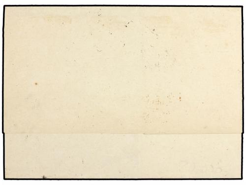 ✉ ESPAÑA. Ed. 33. 1854. PUEBLA a SANTIAGO. 4 cuartos rojo, m