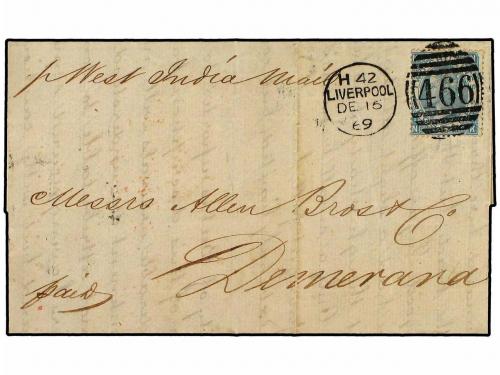 ✉ GRAN BRETAÑA. Ed. . 1869 (Dec 15th). Cover endorsed ´per W