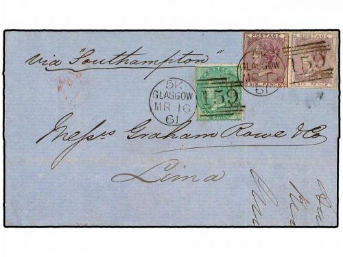 ✉ GRAN BRETAÑA. Ed. . 1861(March 16th). Cover endorsed ´Via 