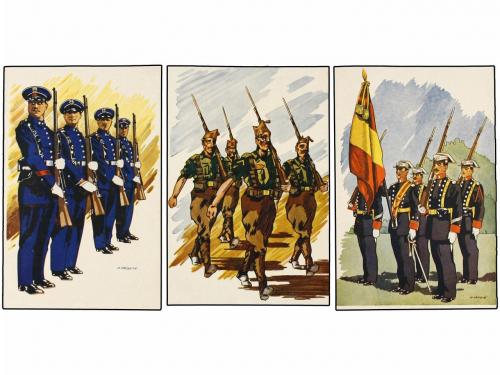 ✉ ESPAÑA GUERRA CIVIL. 1937. SERIE DE 10 TARJETAS POSTALES L