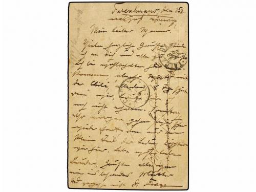 ✉ CHILE. 1899. Entero Postal Alemán de 10 pf. con franqueo a
