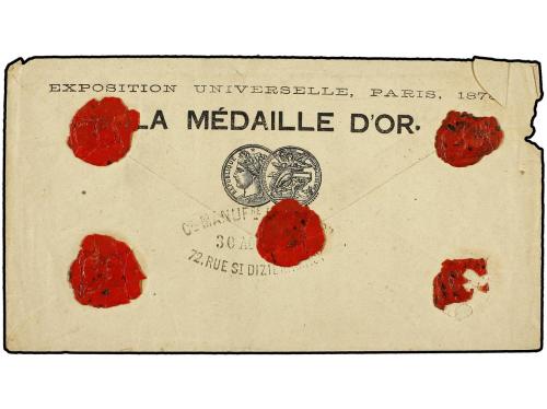 ✉ FRANCIA. 1881(Aug 30). ´La Compagnie Singer-Machines A Cou