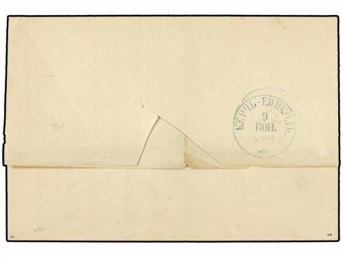 ✉ RUSIA. Ed. . 1864. KERTEH. 10 K. castay azul. MUY BONITO. 