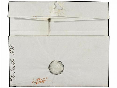 ✉ RUSIA. Ed. . 1855. ST. PETERSBOURG a ESPAÑA. Marca de entr