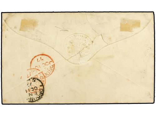 ✉ ESPAÑA. Ed. 177. 1877. CORREO CONSULAR. Sobre enviado desd
