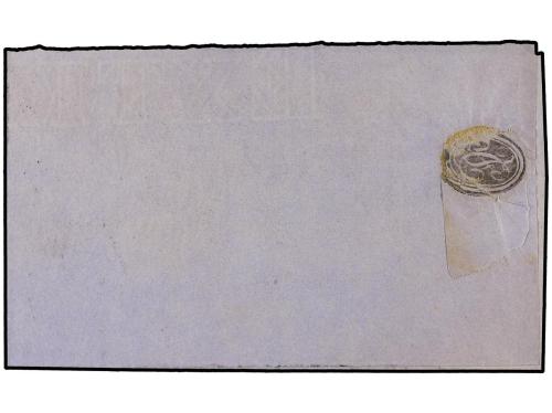 ✉ ESPAÑA. Ed. 51. 1861. BARCELONA correo interior. 2 cuartos