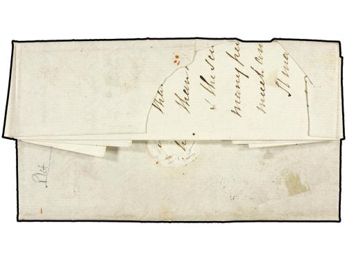 ✉ GIBRALTAR. 1840 (1-ENE.). GIBRALTAR to LONDON. Cancellatio