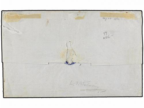 ✉ MEXICO. Ed. . 1860. GUADALAJARA a COLIMA. 8 reales lila, s