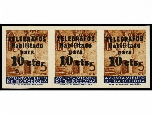 (*) ESPAÑA: AYUNTAMIENTO DE BARCELONA. Ed. 9s+9hes. 10 cts. 