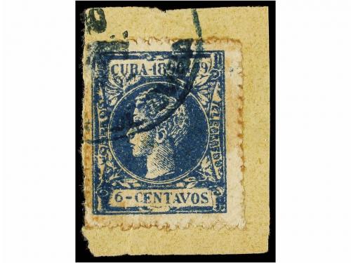 Δ COLONIAS ESPAÑOLAS: CUBA. Ed. 164F. 6 cts. azul. FALSO POS