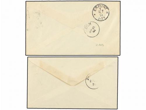 ✉ AFRICA ORIENTAL BRITANICA. 1893 (20.6). (2). Two stat. env