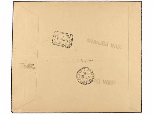 ✉ ESPAÑA. Ed. 847cc. 1938. BURGOS a PARÍS. H.B. COLORES CAMB