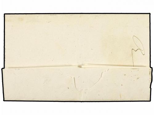 ✉ ESPAÑA. Ed. 48. 1859. PALMA a CADIZ. 4 cuartos rojo, mat. 