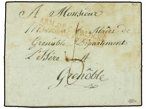 ✉ ESPAÑA: PREFILATELIA. 1813 (10-Enero). OCUPACIÓN FRANCESA.