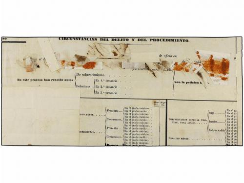 ✉ ESPAÑA. Ed. 65 (2), 68 (10). 1864. BARCELONA a TUDELA. Pli