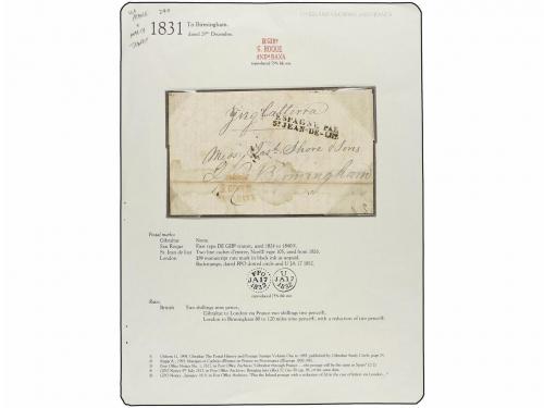 ✉ GIBRALTAR. 1830-31. THREE covers from GIBRALTAR to GREAT B