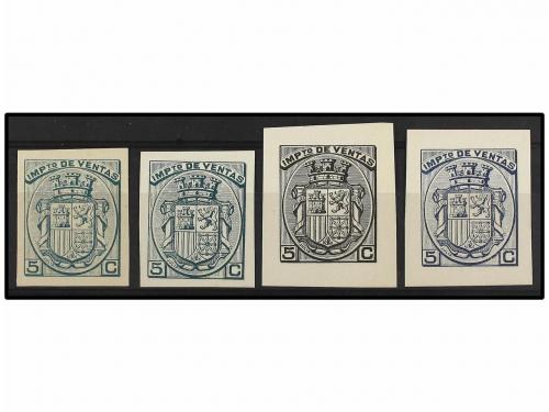 ESPAÑA: FISCALES. IMPUESTO DE VENTAS. Cuatro PRUEBAS DE PUNZ