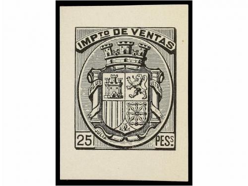 ESPAÑA: FISCALES. IMPUESTO DE VENTAS. Tres PRUEBAS DE PUNZÓN