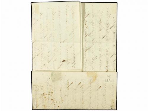 ✉ ESPAÑA: PREFILATELIA. (1823 CA.). Carta completa sin fecha