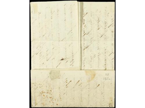 ✉ ESPAÑA: PREFILATELIA. (1823 CA.). Carta completa sin fecha