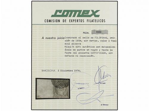 ° COLONIAS ESPAÑOLAS: FILIPINAS. Ed. 3b. 1 real grey, tied b