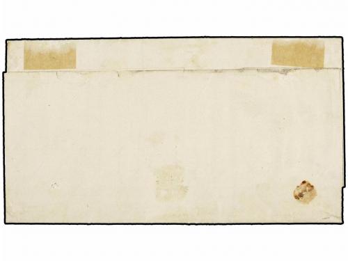 ESPAÑA. 1868. LA PAZ a TACNA. Carta completa con fechador de