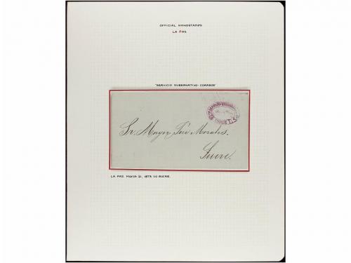 ✉ BOLIVIA. 1880-1886. LA PAZ. Conjunto de dieciocho cartas c