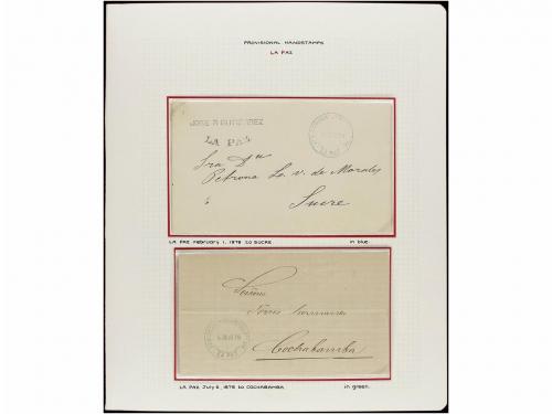 ✉ BOLIVIA. 1880-1886. LA PAZ. Conjunto de dieciocho cartas c