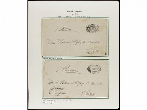 ✉ BOLIVIA. 1880-1886. LA PAZ. Conjunto de dieciocho cartas c