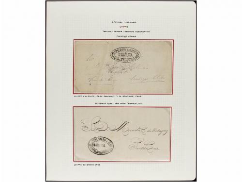 ✉ BOLIVIA. 1880-1886. LA PAZ. Conjunto de dieciocho cartas c