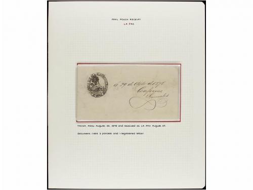 ✉ BOLIVIA. 1880-1886. LA PAZ. Conjunto de dieciocho cartas c