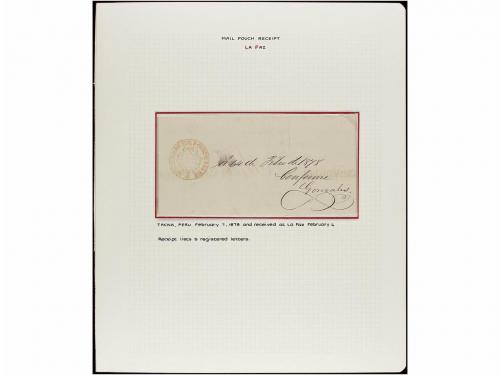 ✉ BOLIVIA. 1880-1886. LA PAZ. Conjunto de dieciocho cartas c