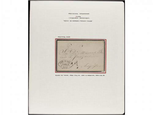 ✉ BOLIVIA. 1871-1878. SUCRE. Dos cartas con marcas SUCRE y F