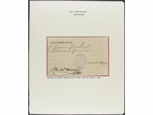 ✉ BOLIVIA. 1880-1936. MARCAS PROVISIONALES DE PORTES PAGADOS