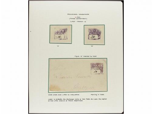 ✉ BOLIVIA. 1880-1936. MARCAS PROVISIONALES DE PORTES PAGADOS