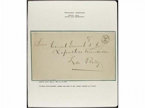 ✉ BOLIVIA. 1880-1936. MARCAS PROVISIONALES DE PORTES PAGADOS