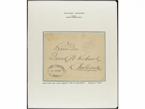 ✉ BOLIVIA. 1880-1936. MARCAS PROVISIONALES DE PORTES PAGADOS