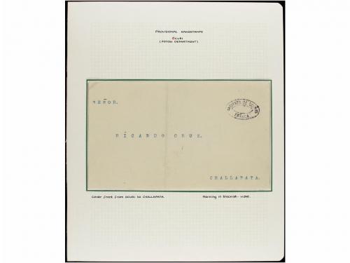 ✉ BOLIVIA. 1880-1936. MARCAS PROVISIONALES DE PORTES PAGADOS