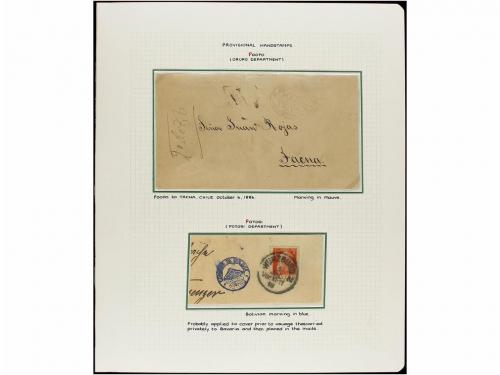 ✉ BOLIVIA. 1880-1936. MARCAS PROVISIONALES DE PORTES PAGADOS