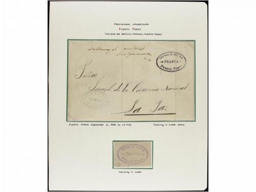 ✉ BOLIVIA. 1880-1936. MARCAS PROVISIONALES DE PORTES PAGADOS