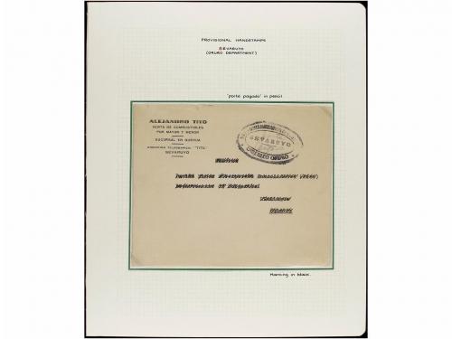 ✉ BOLIVIA. 1880-1936. MARCAS PROVISIONALES DE PORTES PAGADOS