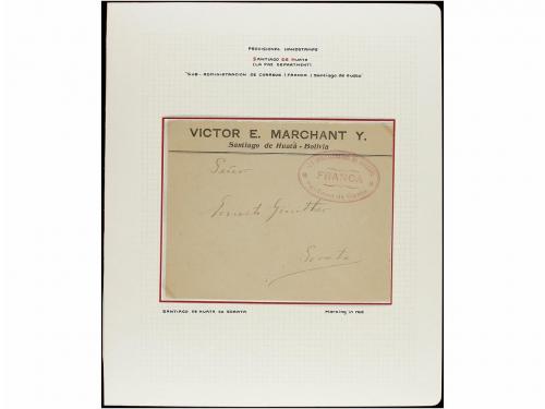 ✉ BOLIVIA. 1880-1936. MARCAS PROVISIONALES DE PORTES PAGADOS