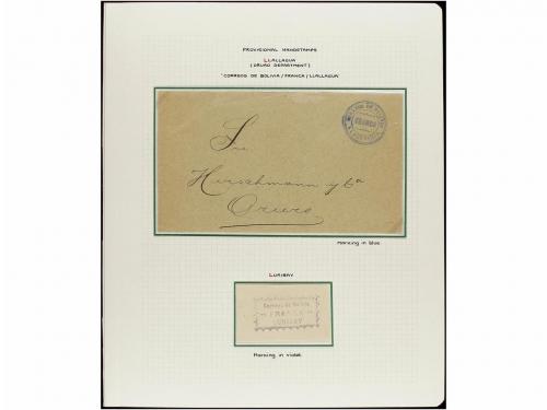 ✉ BOLIVIA. 1880-1936. MARCAS PROVISIONALES DE PORTES PAGADOS