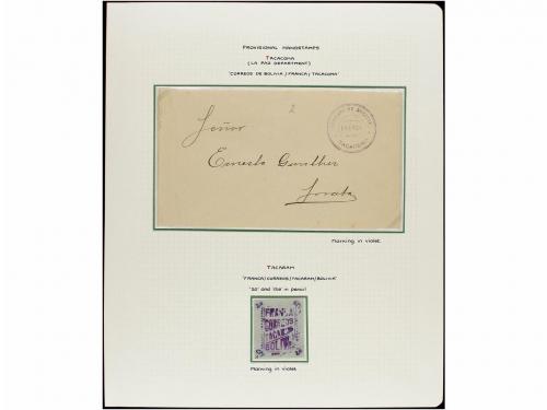✉ BOLIVIA. 1880-1936. MARCAS PROVISIONALES DE PORTES PAGADOS