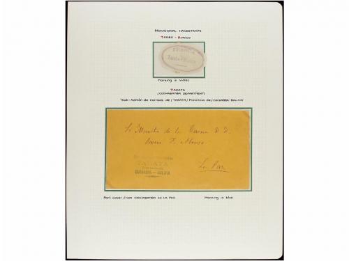 ✉ BOLIVIA. 1880-1936. MARCAS PROVISIONALES DE PORTES PAGADOS