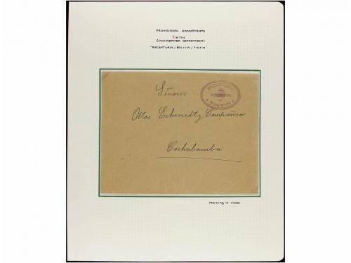 ✉ BOLIVIA. 1880-1936. MARCAS PROVISIONALES DE PORTES PAGADOS