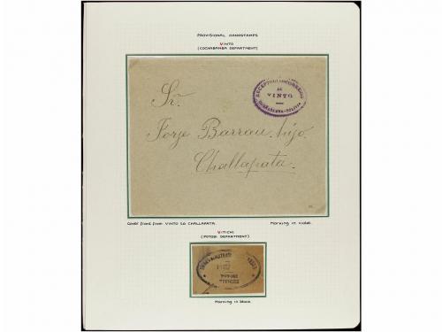 ✉ BOLIVIA. 1880-1936. MARCAS PROVISIONALES DE PORTES PAGADOS